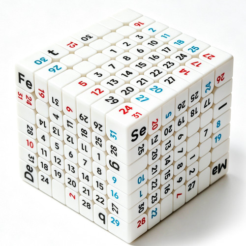 Calendrier cube 7x7 2