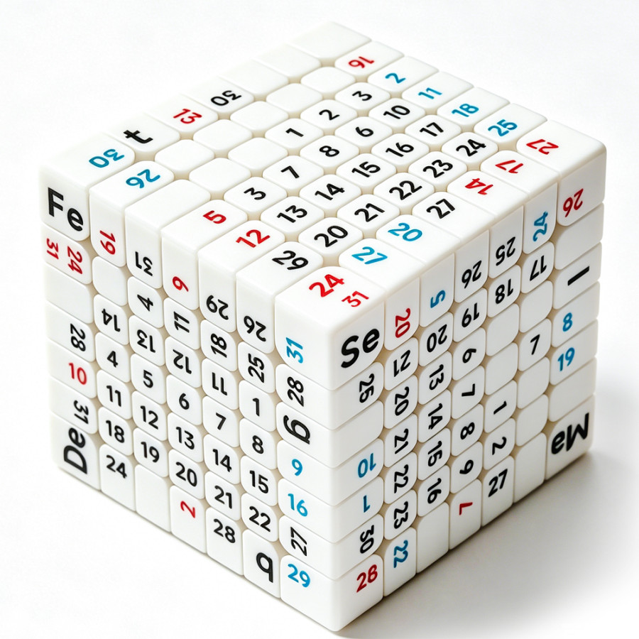 7x7 Calendar cube