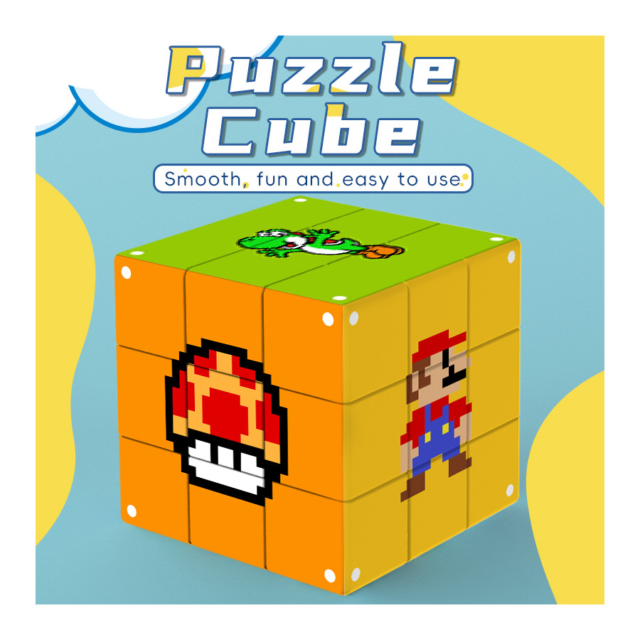 Pixel Mario 3x3 cube