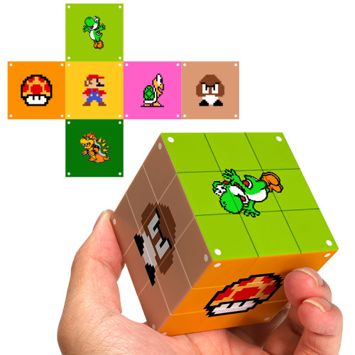 Pixel Mario 3x3 cube