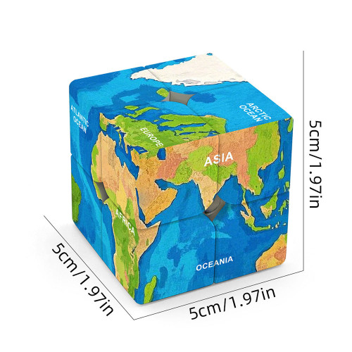 Cubo con mapa del mundo 2x2