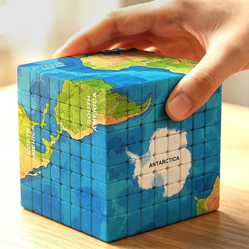Cube 8x8 carte du monde 2