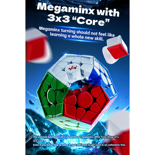 VinCube Azure Megaminx Nova Magnetique, Maglev, Ball Core, UV