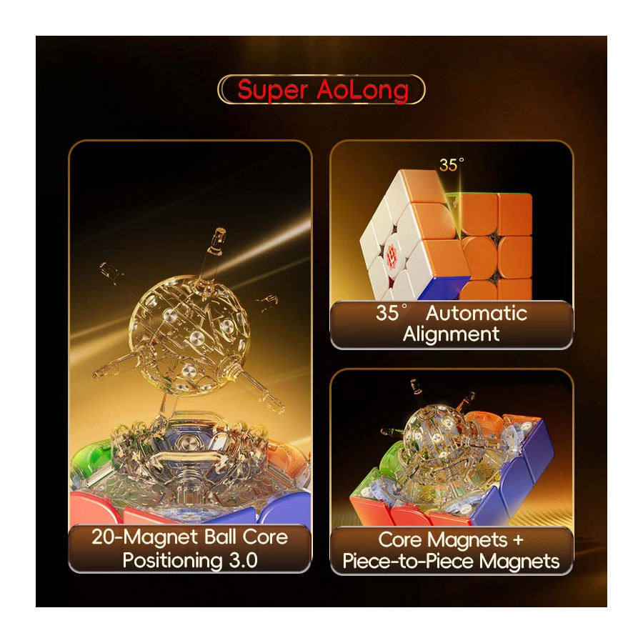 MoYu Super Aolong 3x3 20 aimants Ball-Core...